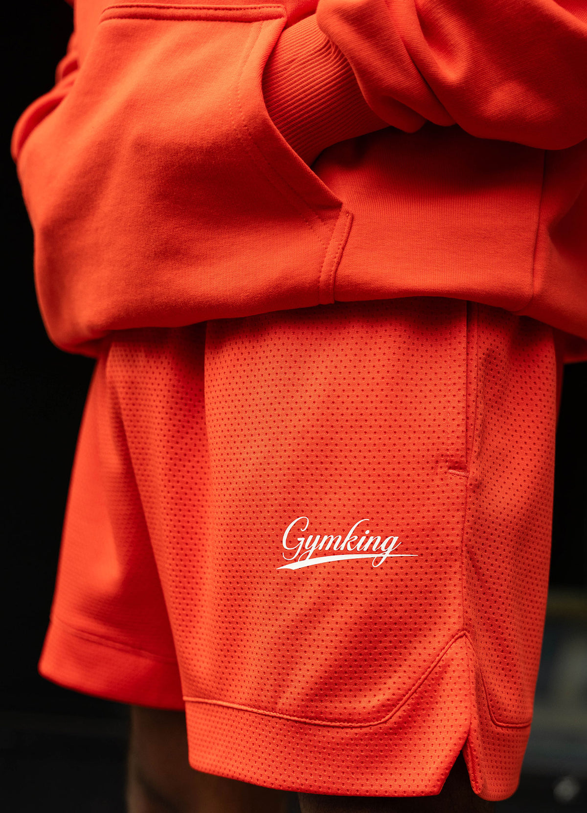 Gym King College Mesh Short - Lava Orange