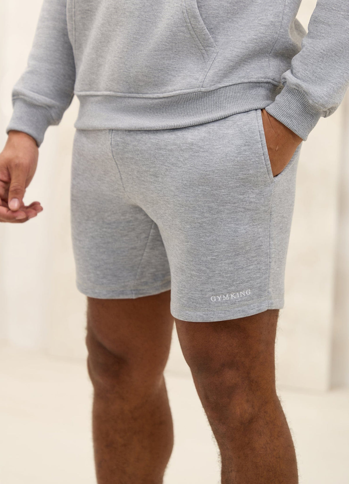 Gym King Fundamental Linear Short - Grijs gemêleerd