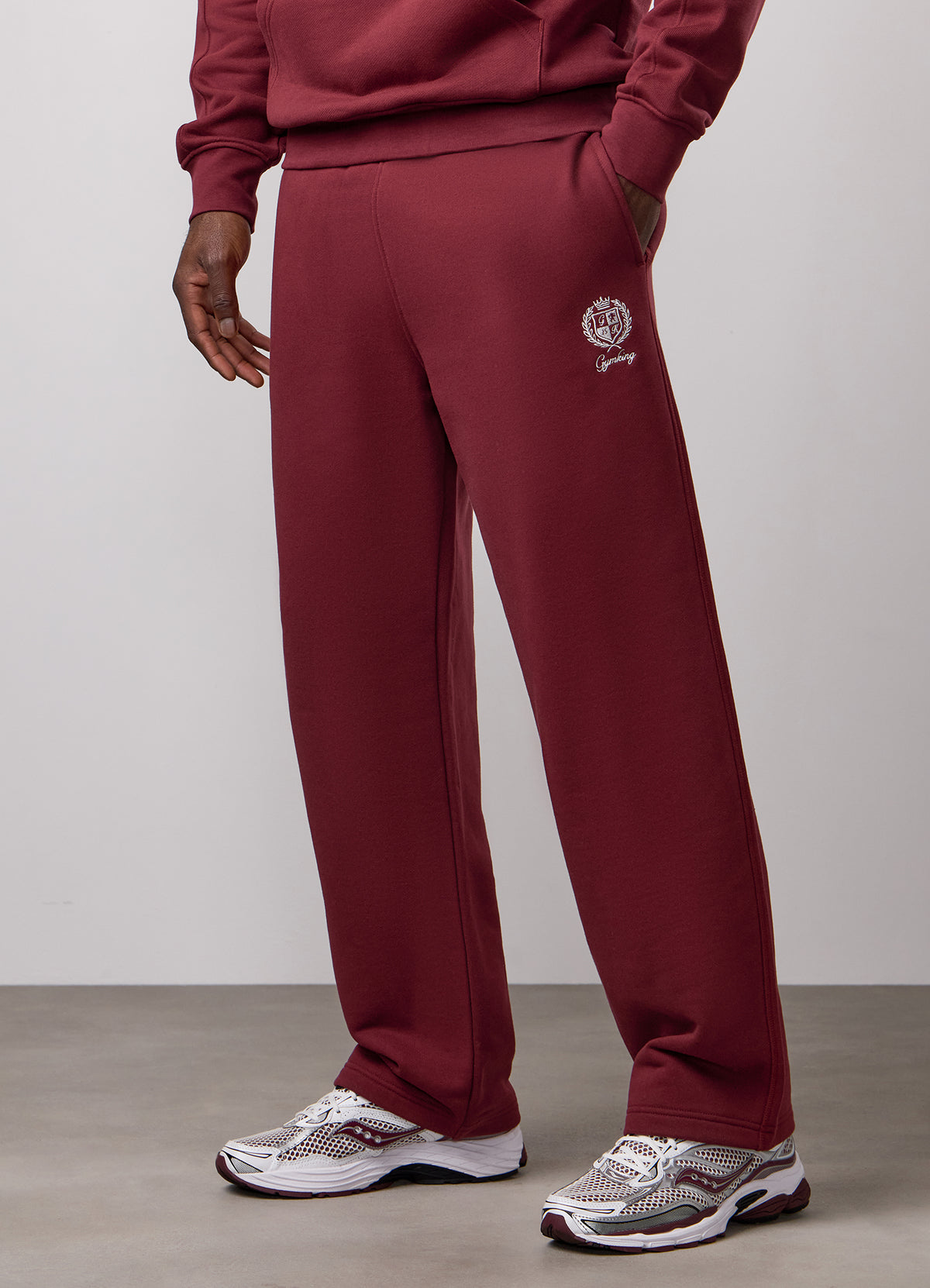Gym King Heritage Jogger met rechte pijpen - Claret