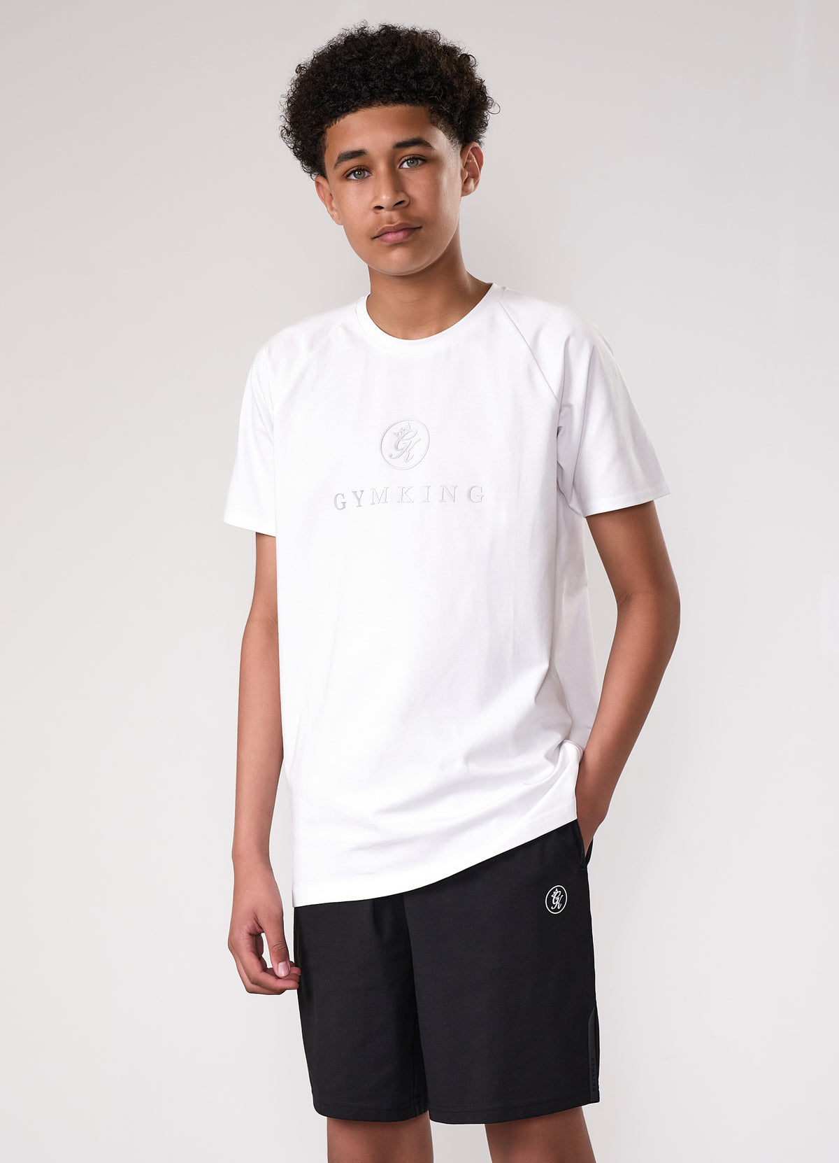 Gym King Older Kids Pro Tee - White