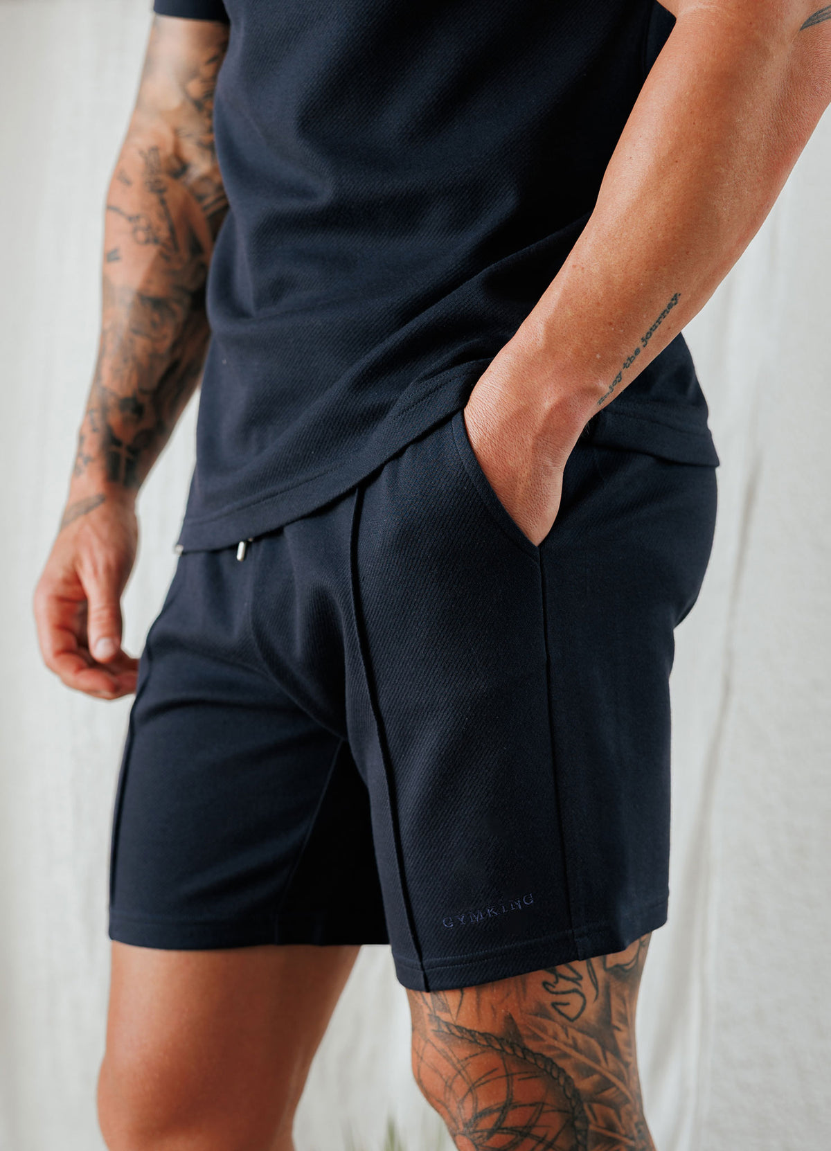 Gym King Portals Texture Short - Navy