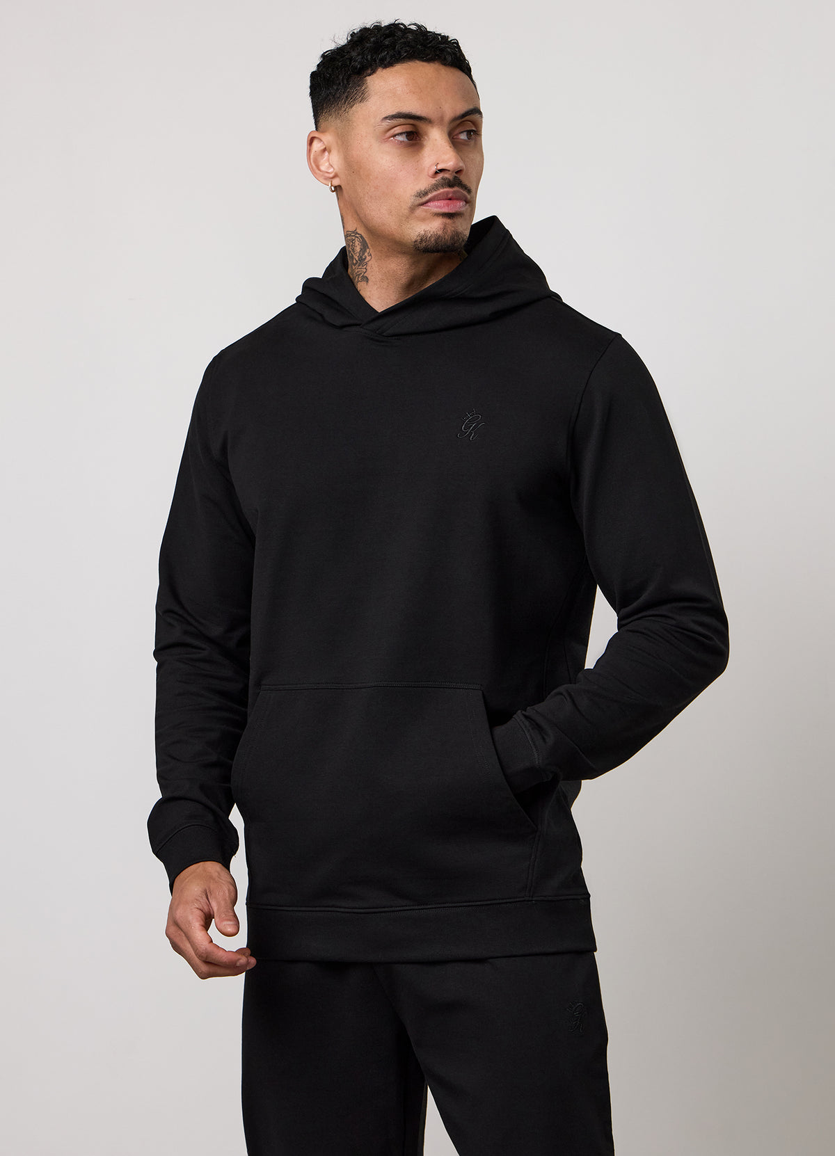 Gym King Victory Lightweight Loopback Hoodie - Black