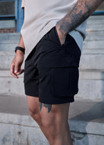 Gym King Rebellion Covert Cargo Short - Black thumbnail