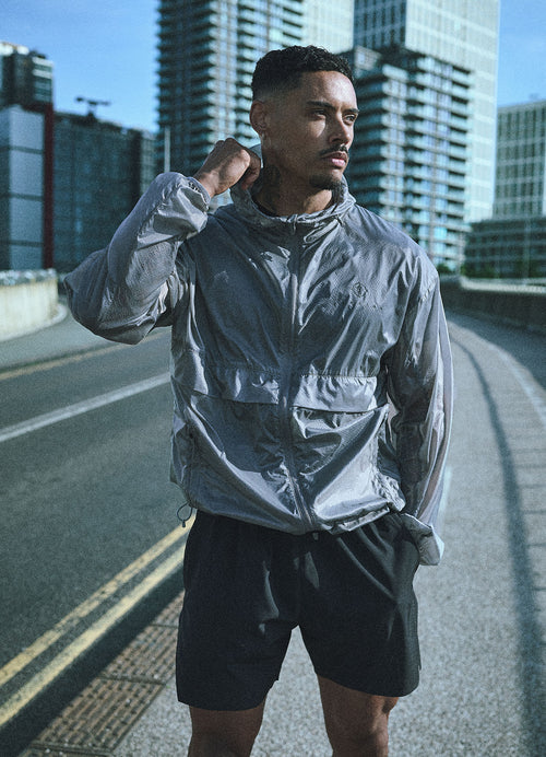Gym King Rebellion Spectre Ombre Training Jacket - Phantom Grey