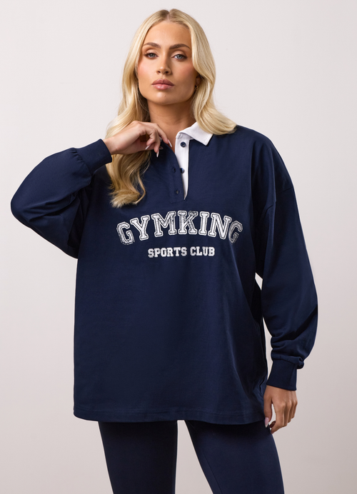 Gym King Synergy Rugby Shirt - Obsidian