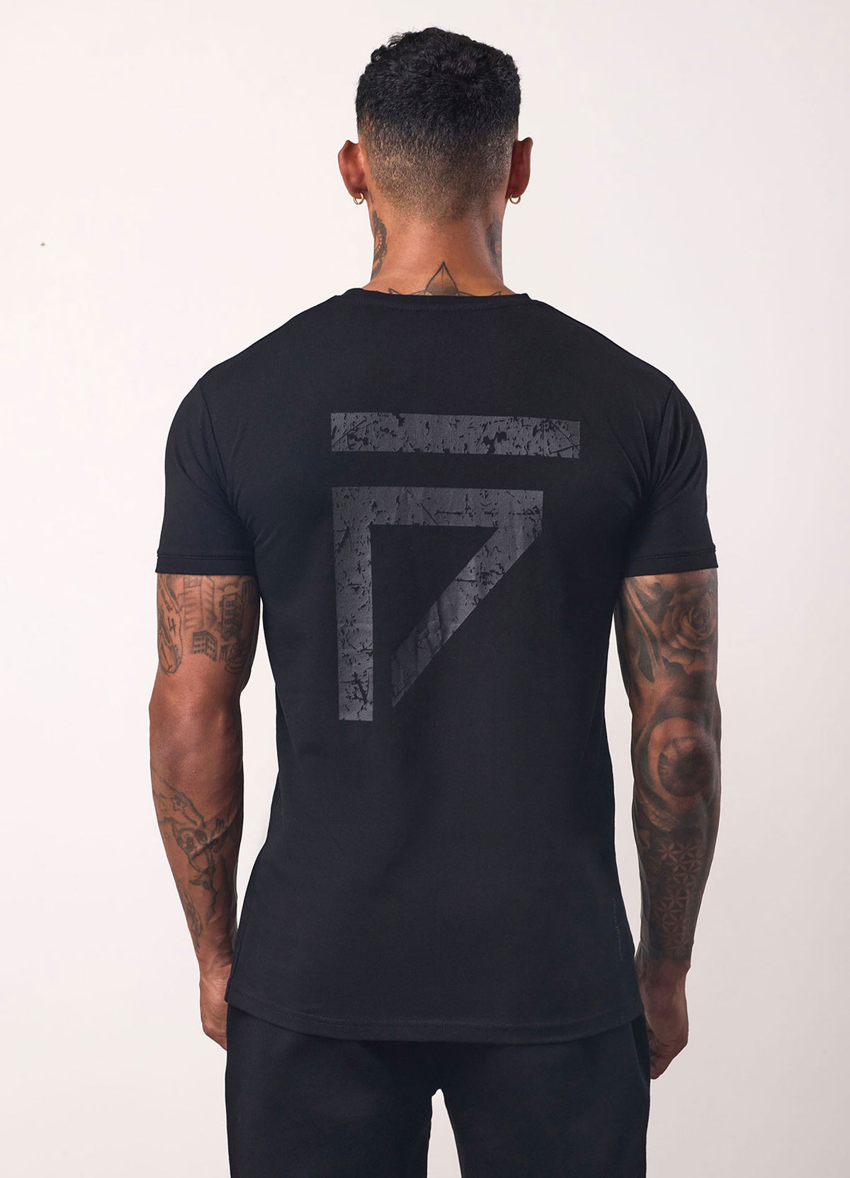 Gym King Fight Division T-Shirt - Black/Black