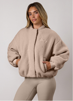 Gym King Fleece Puffer Bomber Jacket - Warm Shadow thumbnail