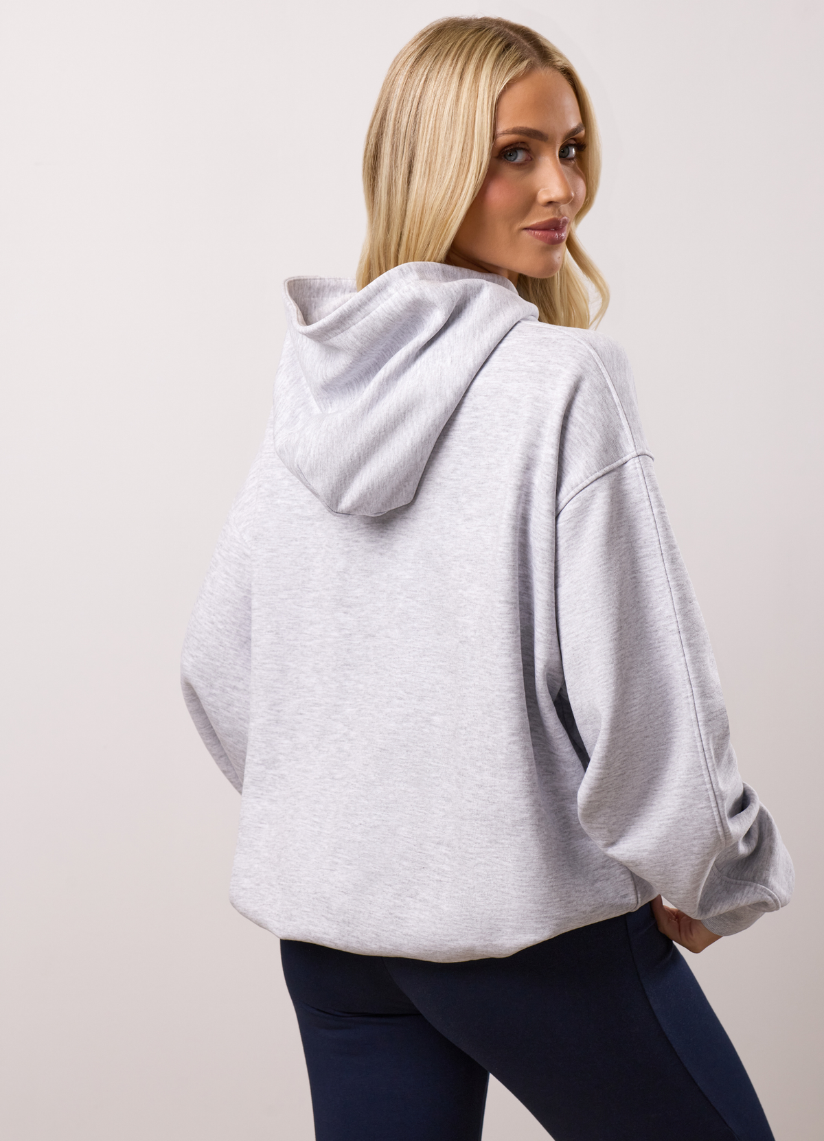 Gym King Synergy Oversized Hood - Snow Marl