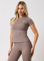 Gym King 365 Built-In Bra T-Shirt - Truffle thumbnail