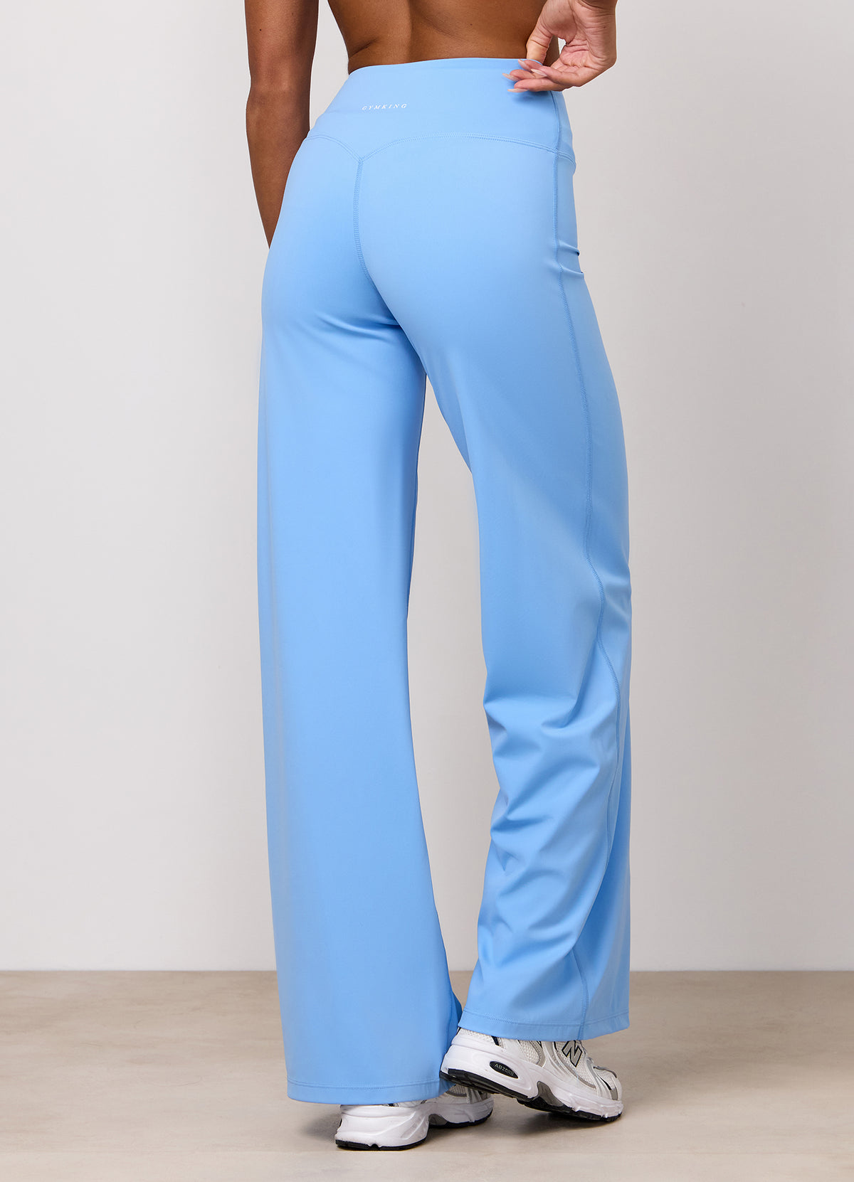Gym King 365 Lichtgewicht yogabroek met rechte pijpen, petite-maat – Blauw katoen
