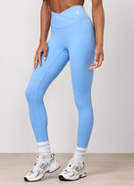 Gym King 365 Wrap Over Legging - Blue Cotton thumbnail