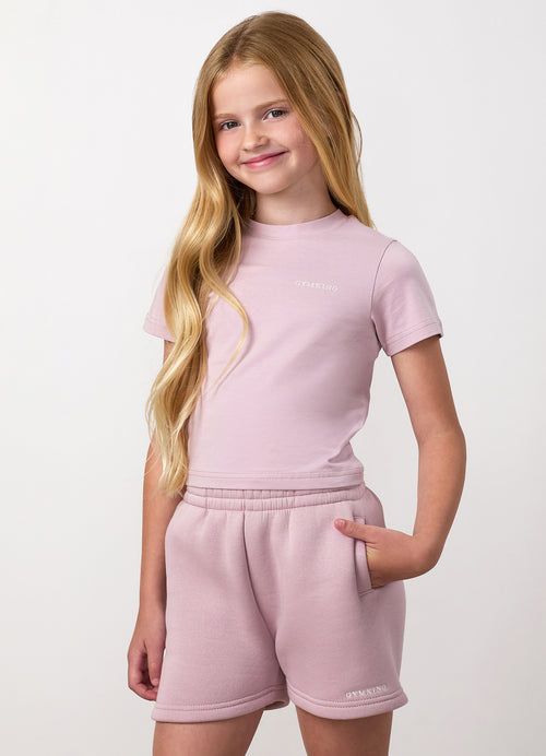Gym King Older Kids 365 Fitted Tee - Muted Mauve
