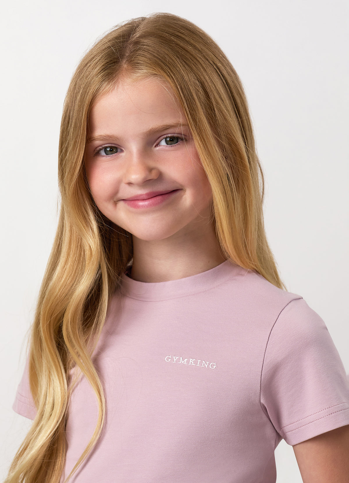 Gym King Older Kids 365 Fitted Tee - Muted Mauve
