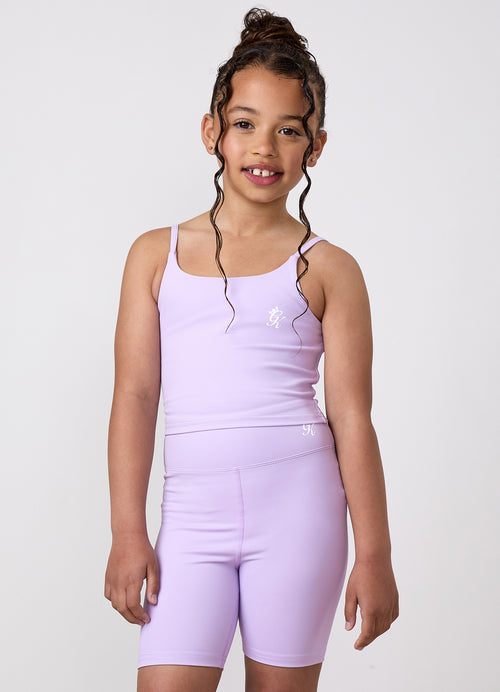 Gym King Older Kids 365 Long Line Tank - Hyacinth