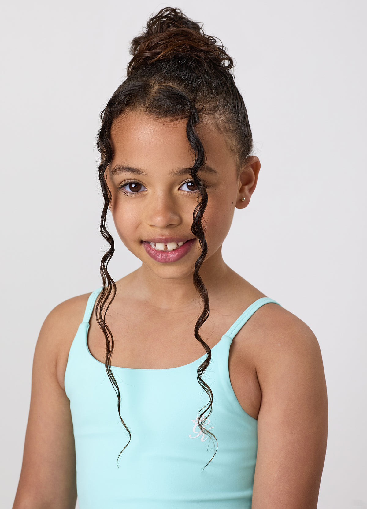 Gym King Older Kids 365 Long Line Tank - Pale Turquoise
