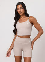 Gym King 365 Long Line Tank - Taupe thumbnail