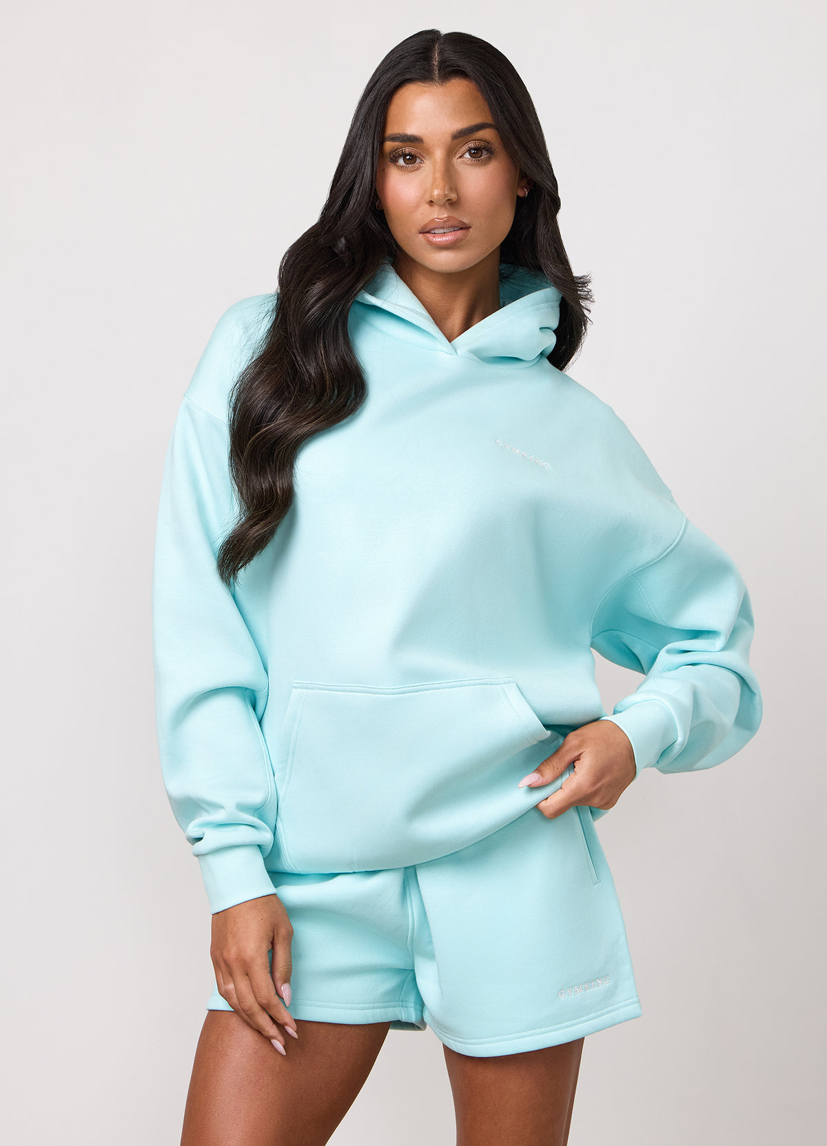 Gym King 365 Relaxed Fit Hoodie - Pale Turquoise