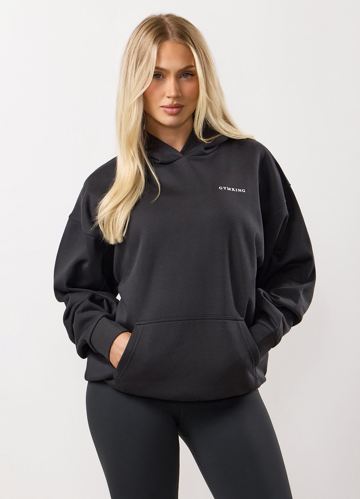 Gym King 365 Relaxed Fit Hoodie - Dark Pewter