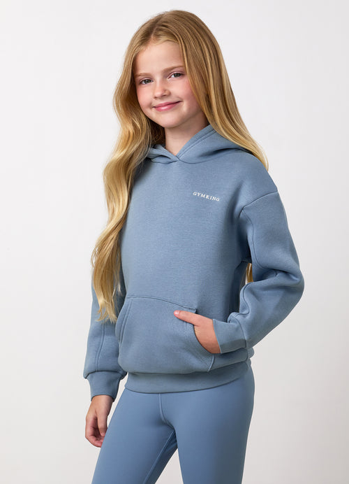 Gym King Older Kids 365 Relaxed Fit Hoodie - Faded Indigo