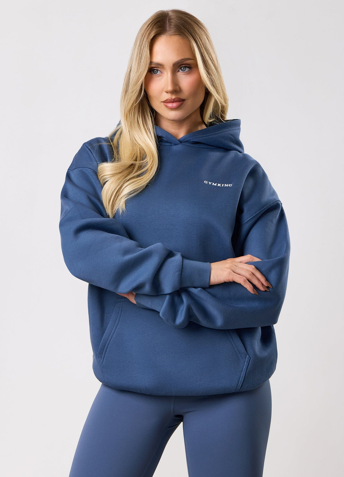 Gym King 365 Relaxed Fit Hoodie - Slate Blue