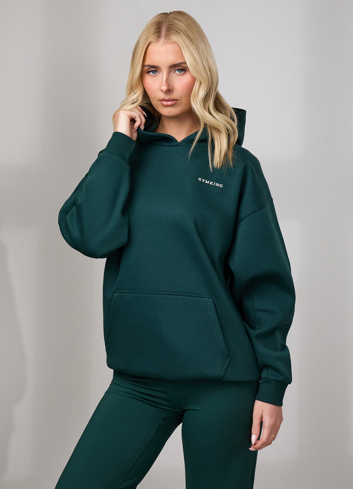 Gym King 365 Relaxed Hoodie - Diep bosgroen
