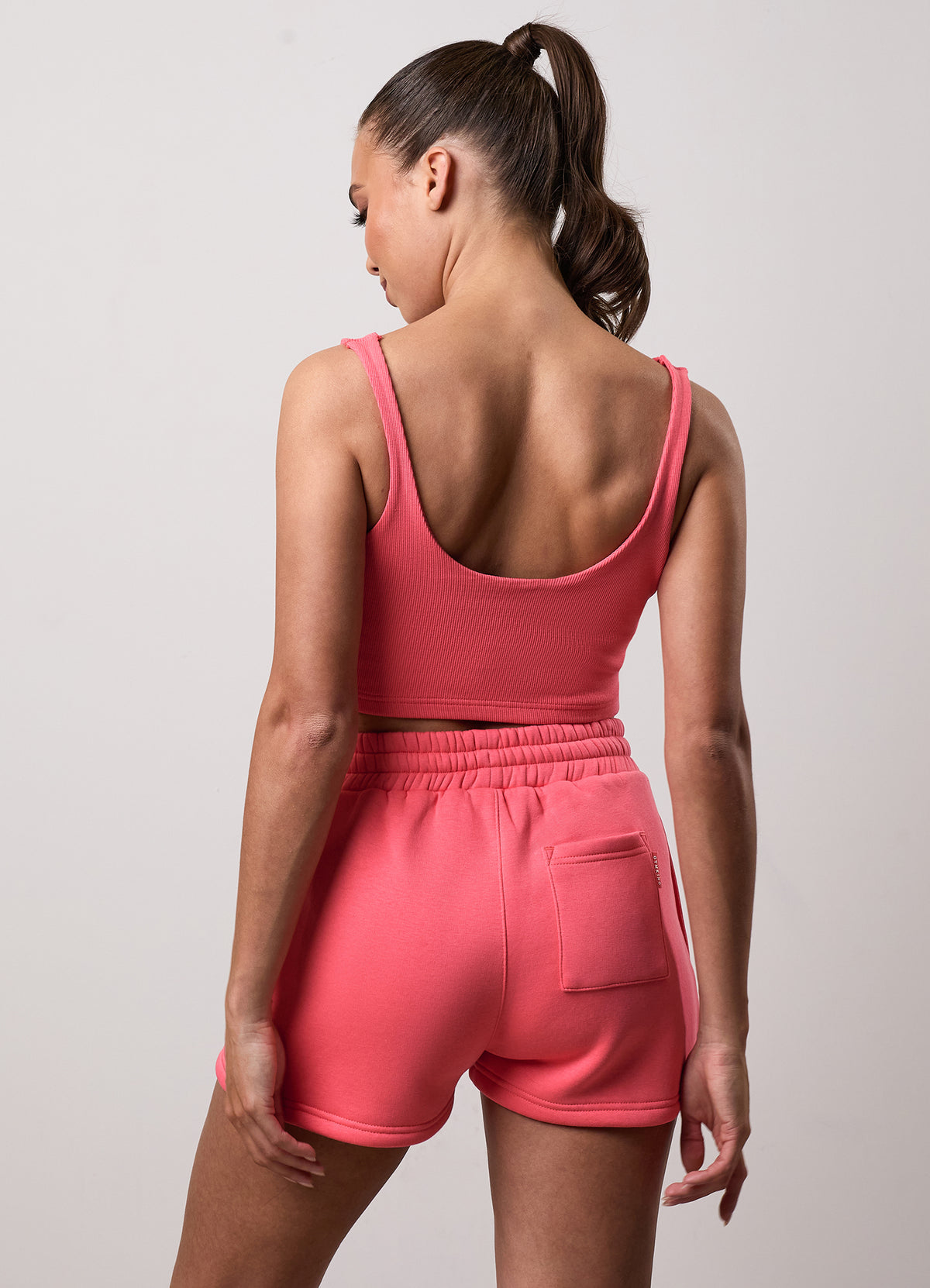 Gym King 365 Rib Scoop Neck Bralette - Spiced Coral