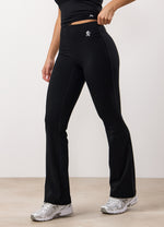 Gym King 365 Flared Trousers Black women’s high waisted flared gym leggings thumbnail