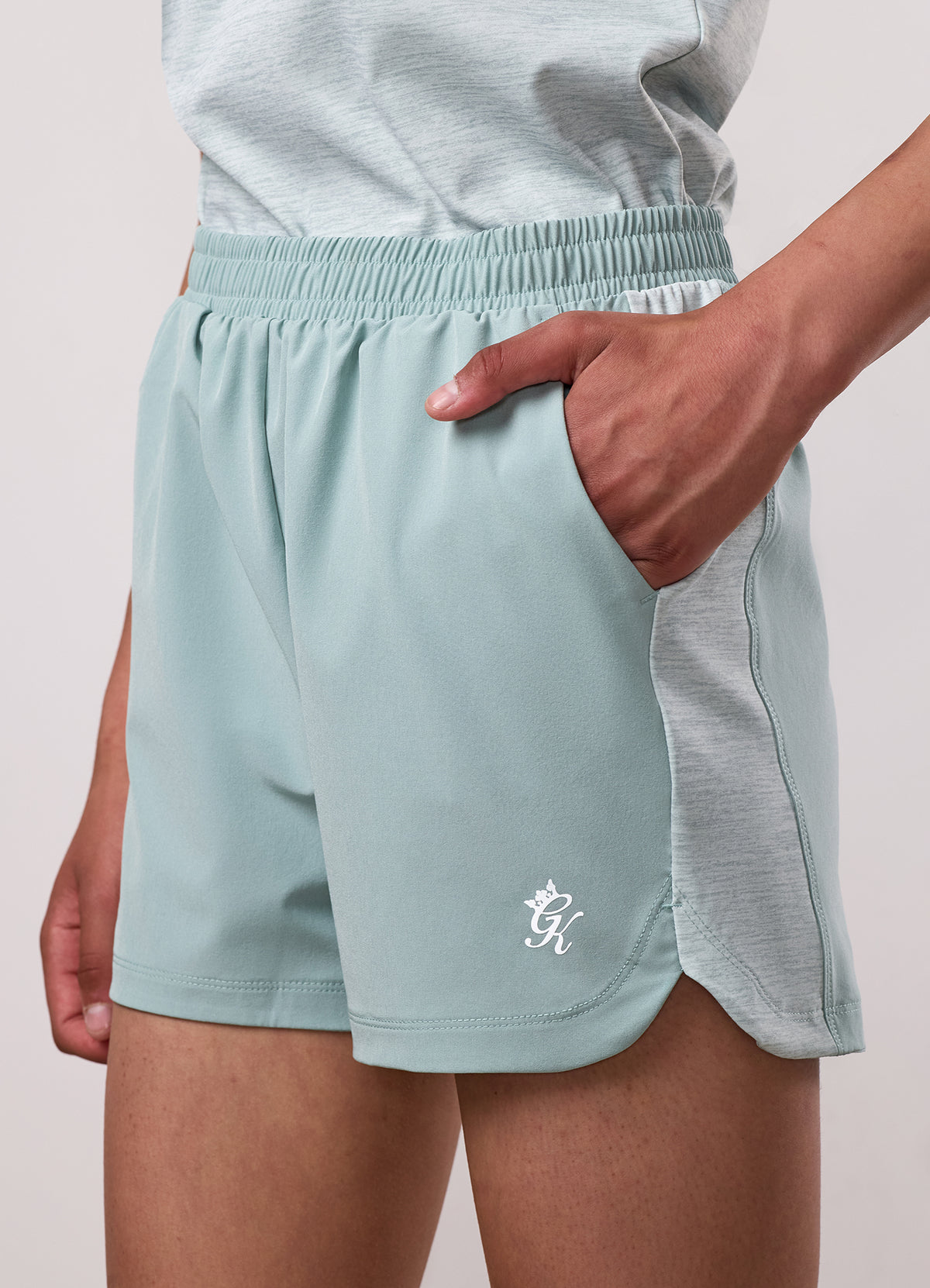 Gym King Older Kids 365 Grindle Short - Green Mist/Green Mist Grindle
