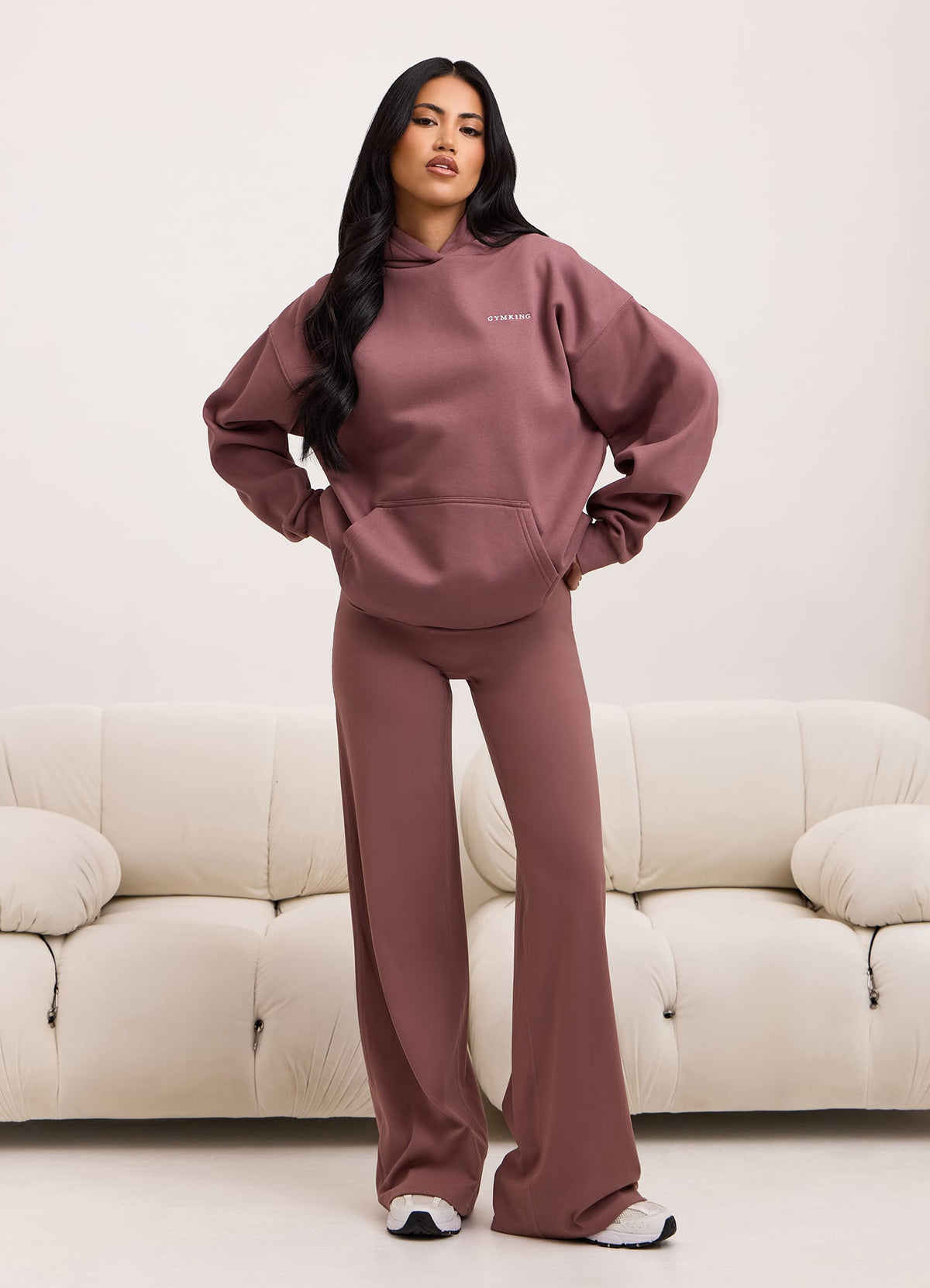 Gym King 365 Relaxed Fit Hoodie - Brown Plum