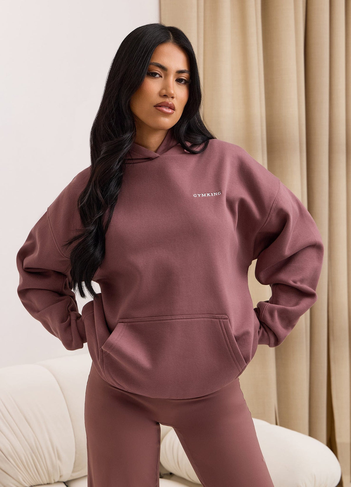Gym King 365 Relaxed Fit Hoodie - Brown Plum