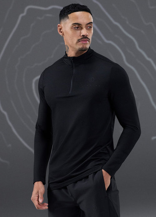 Gym King Rebellion Rogue 1/4 Zip - Zwart