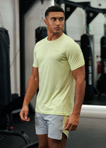 Gym King Geometric Knit T-Shirt - Limelight thumbnail