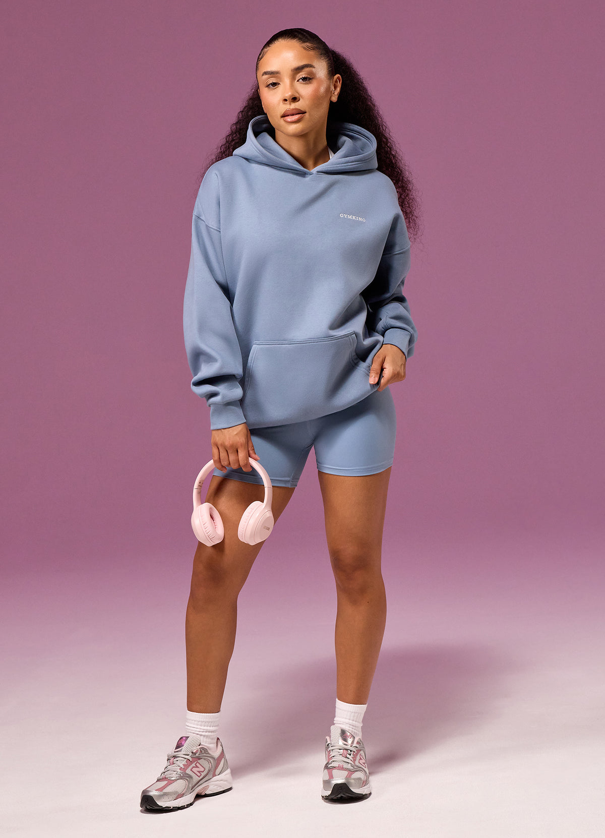 Gym King 365 Relaxed Fit Hoodie - Faded Indigo