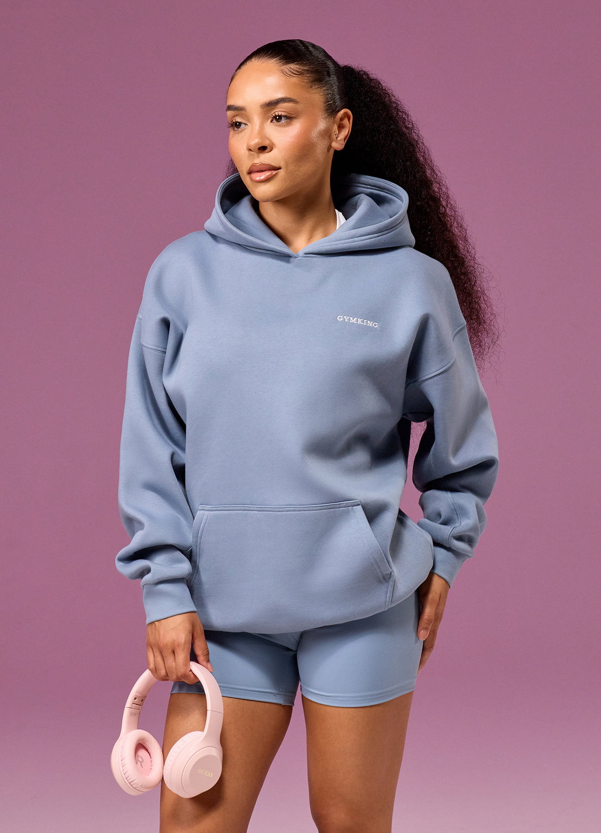 Gym King 365 Relaxed Fit Hoodie - Faded Indigo