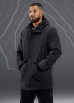 Gym King Rebellion Storm Mid-Length Parka - Black thumbnail