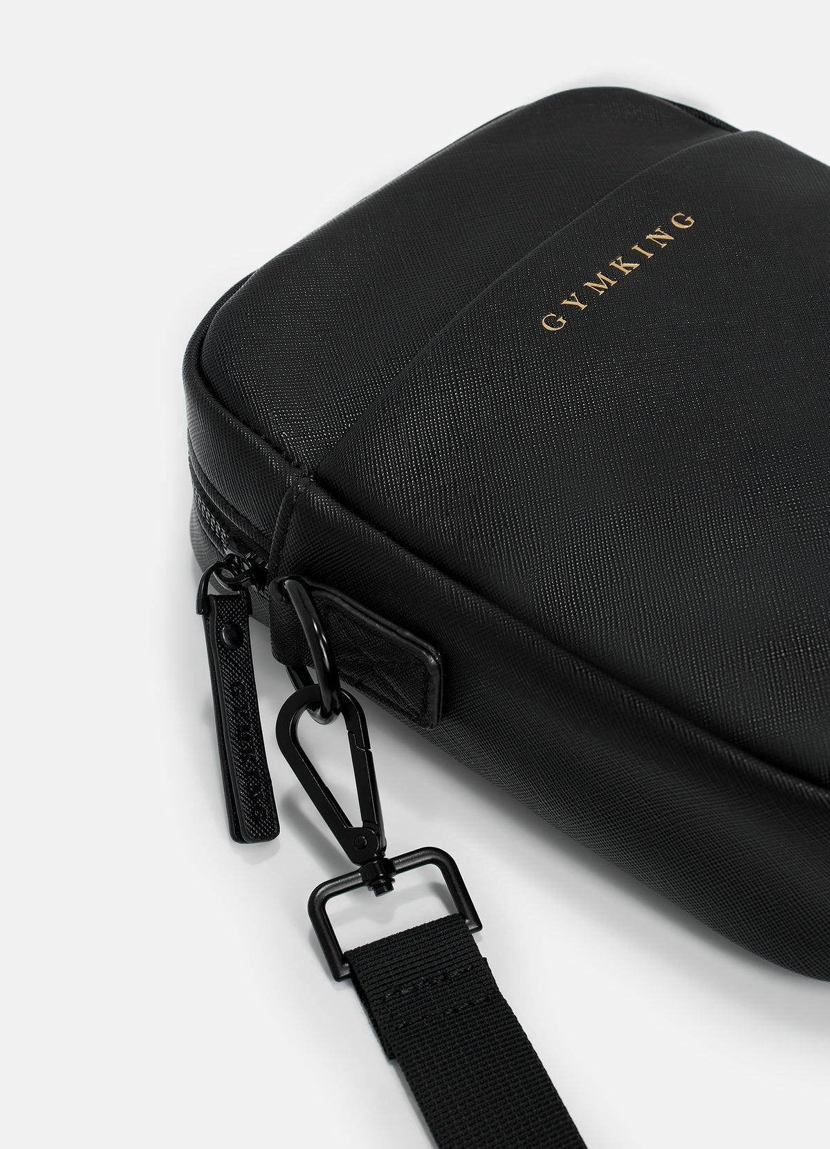 Gym King Debossed Cross Body Bag - Black