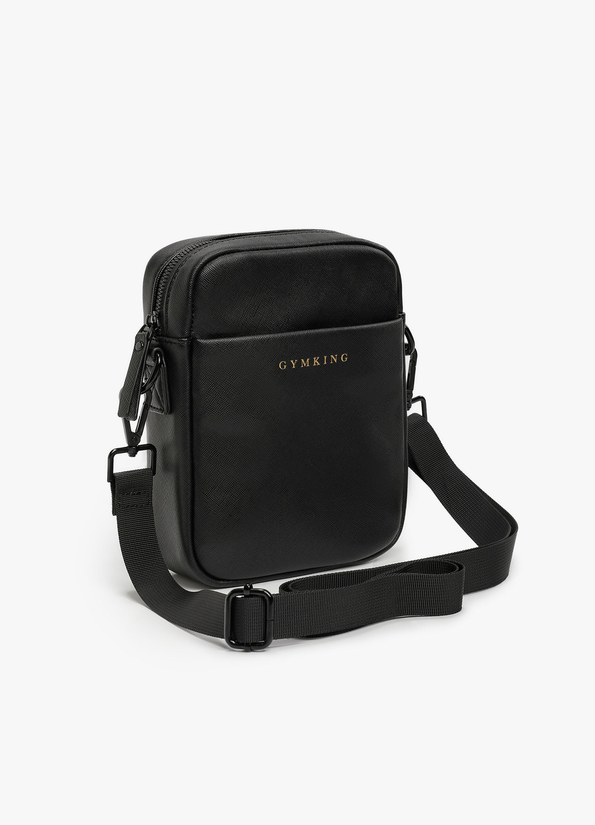 Gym King Debossed Cross Body Bag - Black