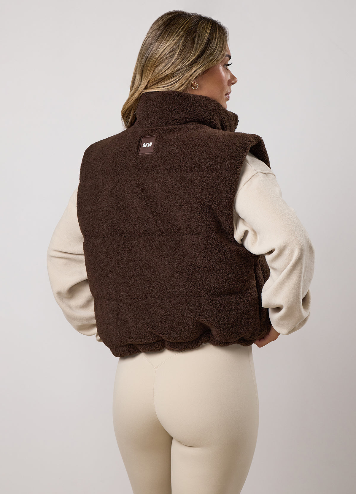 Gym King Fleece Gilet - Ganache