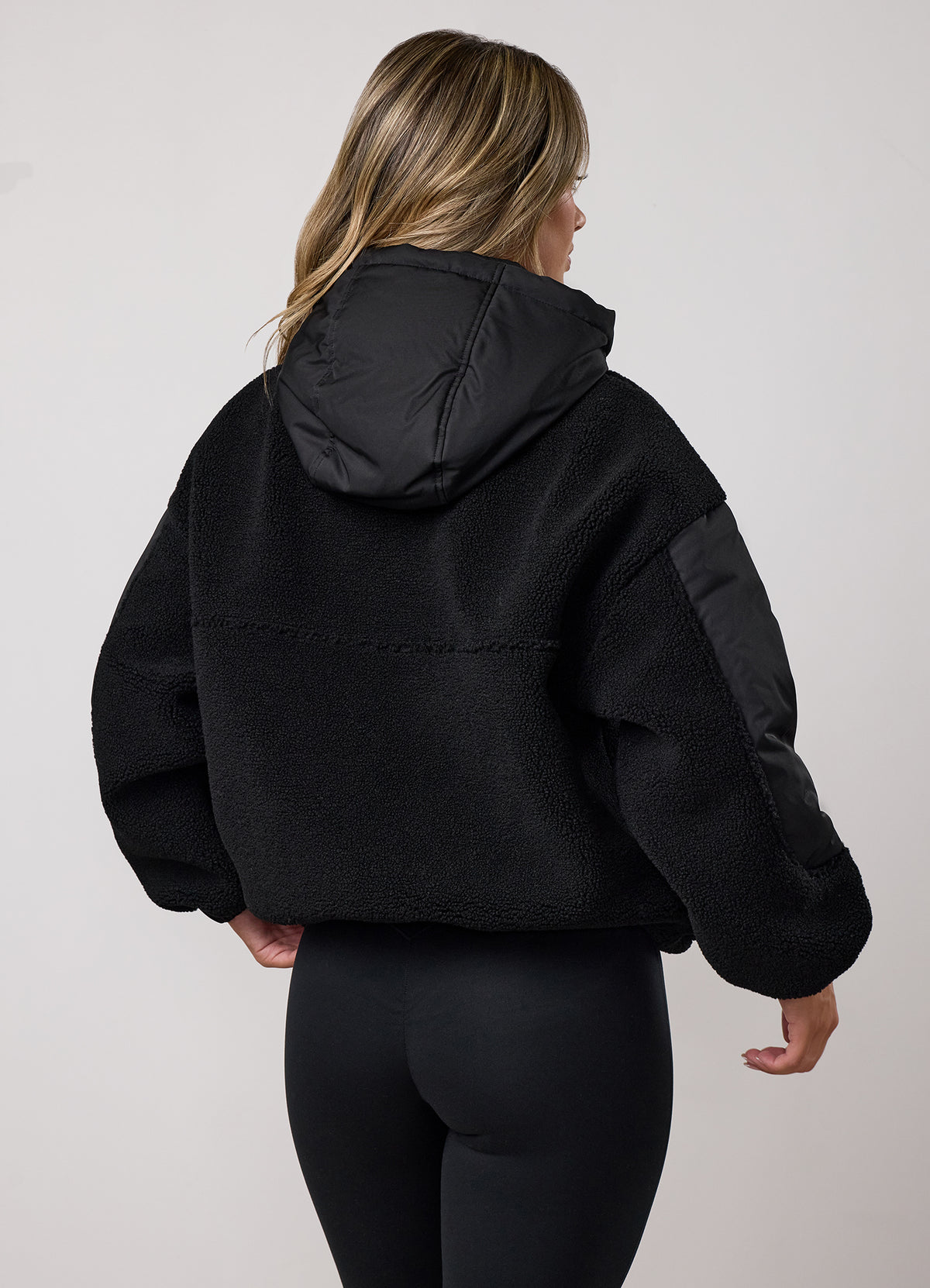 Gym King Borg Fleece and Woven Jacket - Black