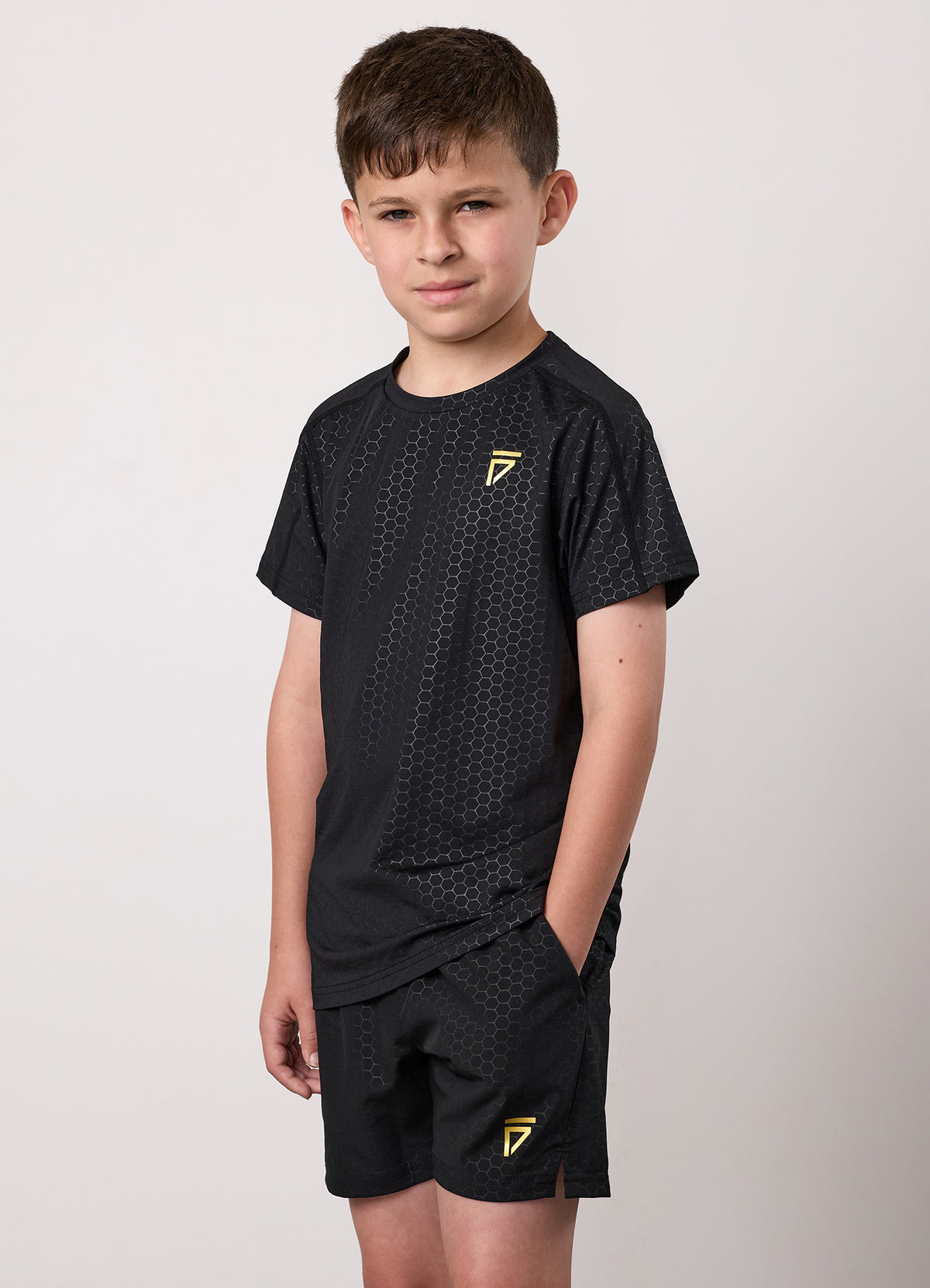 Gym King Older Kids Fight Division Debossed Training Tee - Black