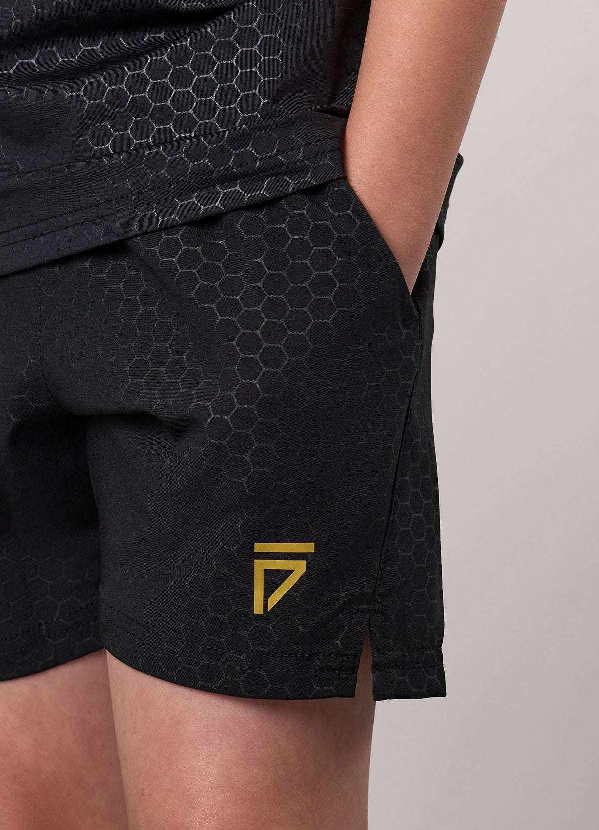 Gym King Older Kids Fight Division Debossed Training Short - Black