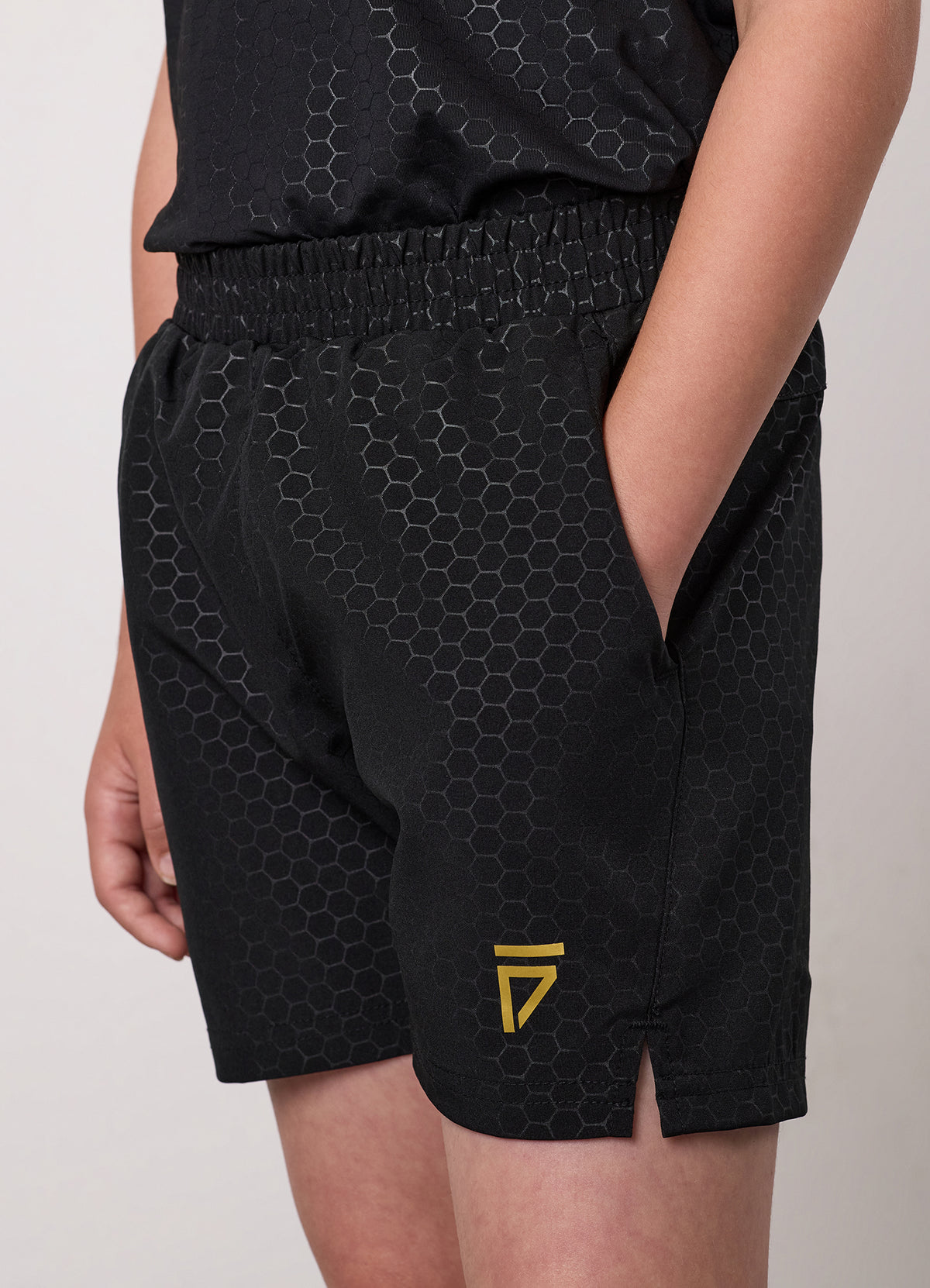 Gym King Older Kids Fight Division Debossed Training Short - Black