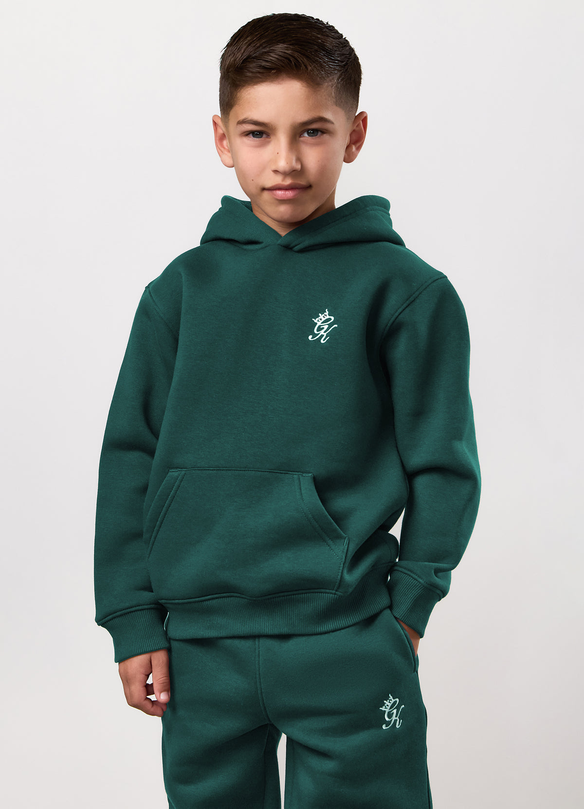 Gym King Older Kids Fundamental Hoodie - Deep Forest Green