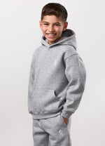 Gym King Kids Fundamental Hoodie - Grey Marl thumbnail