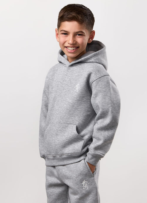 Gym King Kids Fundamental Hoodie - Grey Marl