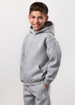 Gym King Younger Kids Fundamental Hoodie - Grey Marl thumbnail