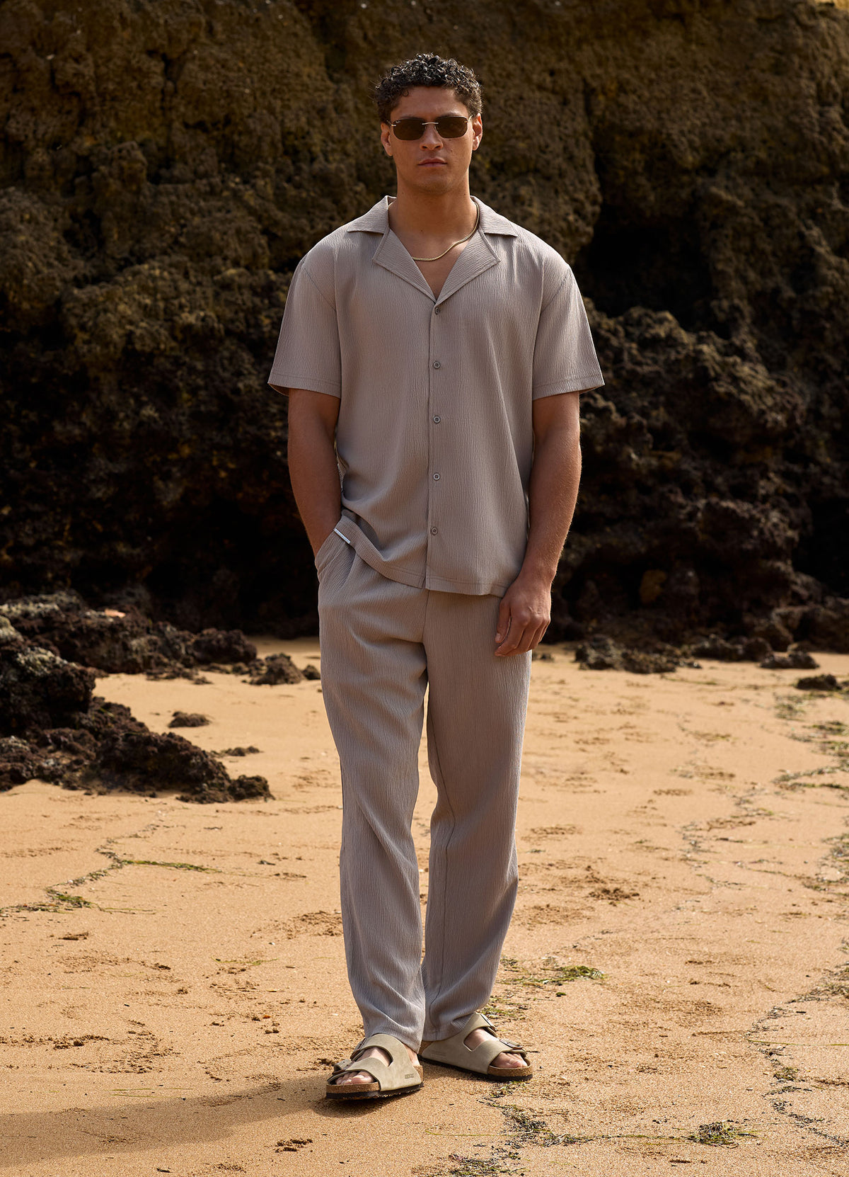 Gym King Signature Woven Trouser - Taupe