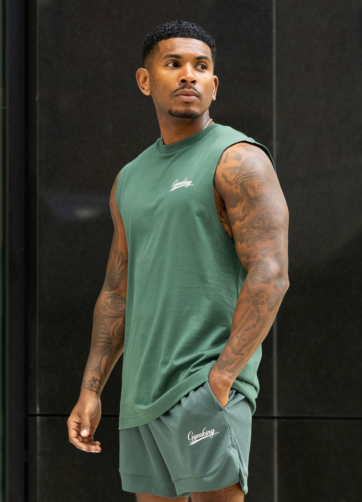 Gym King College Jersey Tanktop - Racing Green