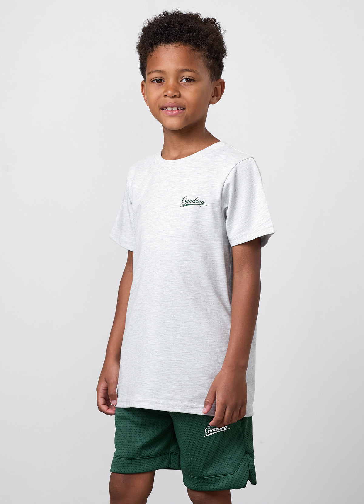 Gym King Younger Kids College Jersey T-Shirt - Snow Marl