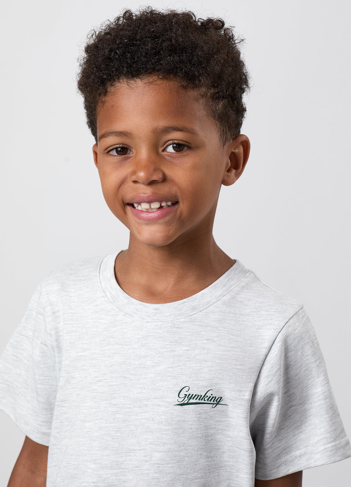 Gym King Younger Kids College Jersey T-Shirt - Snow Marl